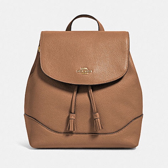 Coach Elle Drawstring Backpack In Taupe 